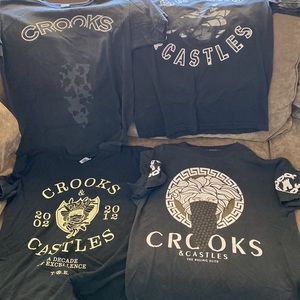 Crooks and Castles tee shirt bundle